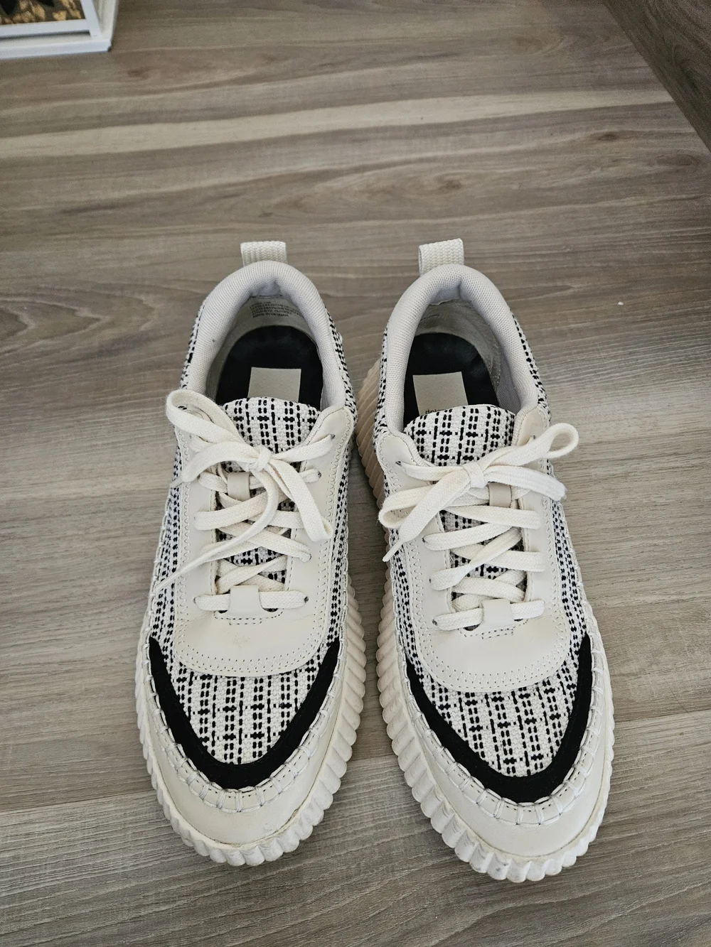 Dolce Vita Cream and Black Platform Sneakers - Picture 3 of 5